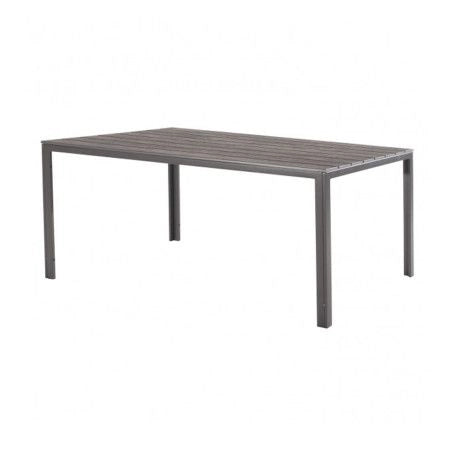 TAVOLO DA GIARDINO ESTERNO RETTANGOLARE GRIGIO TENERIFE 156X78X74 CM
