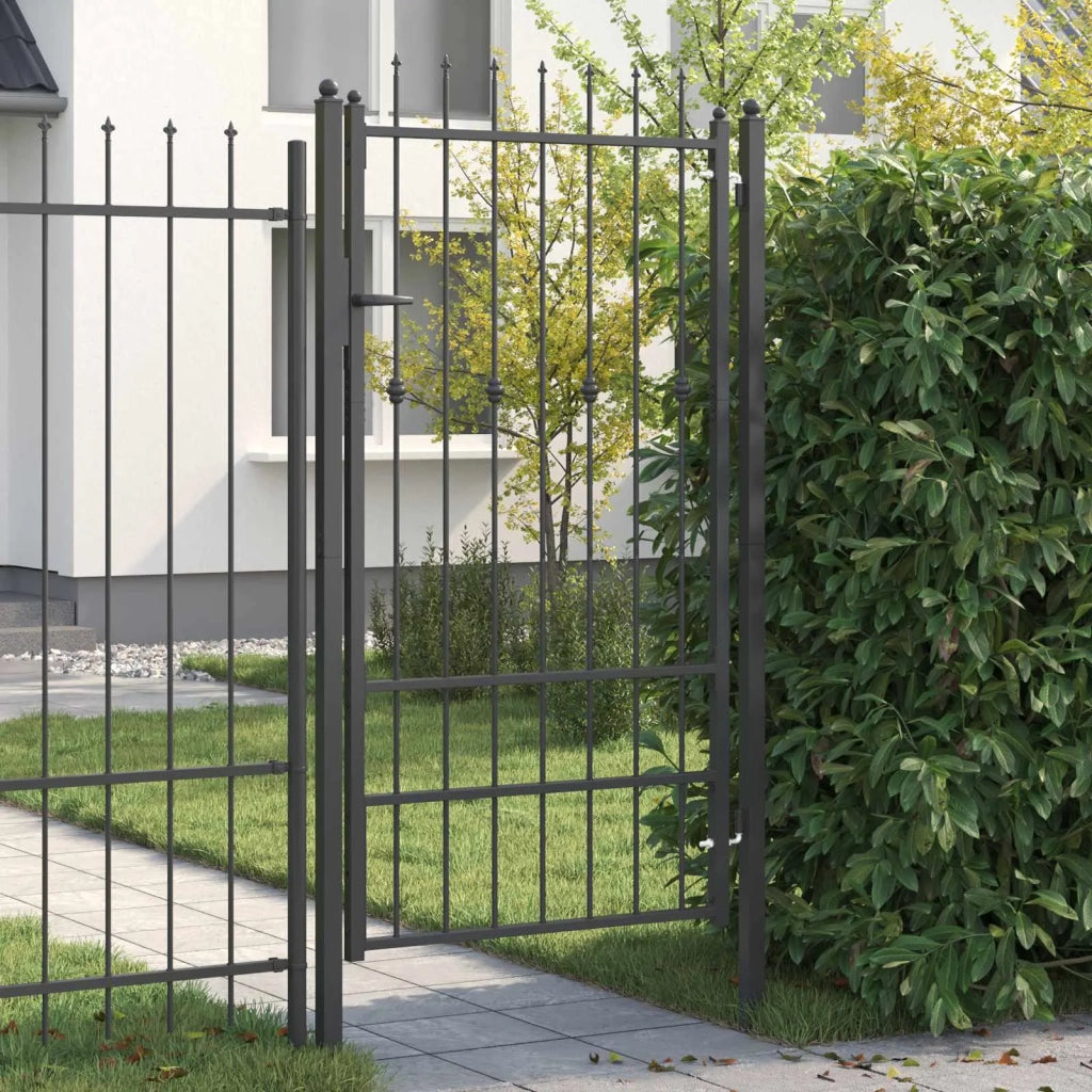 Cancello per recinzione HORST 100 x 175 cm Metallo Nero CFW9177924