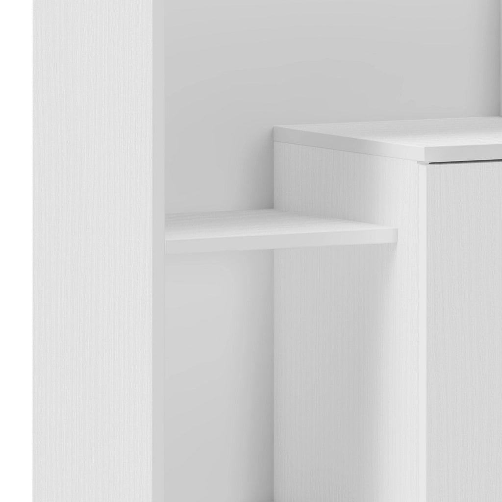 Scarpiera effetto legno finitura larice bianco cm. H.140xL.90xP.34,5