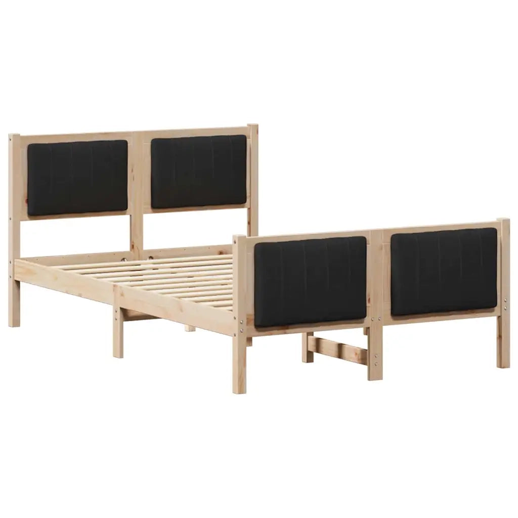Struttura del letto con testiera-Giroletto con Testiera Marrone e nero 120 x 190 cm 427177