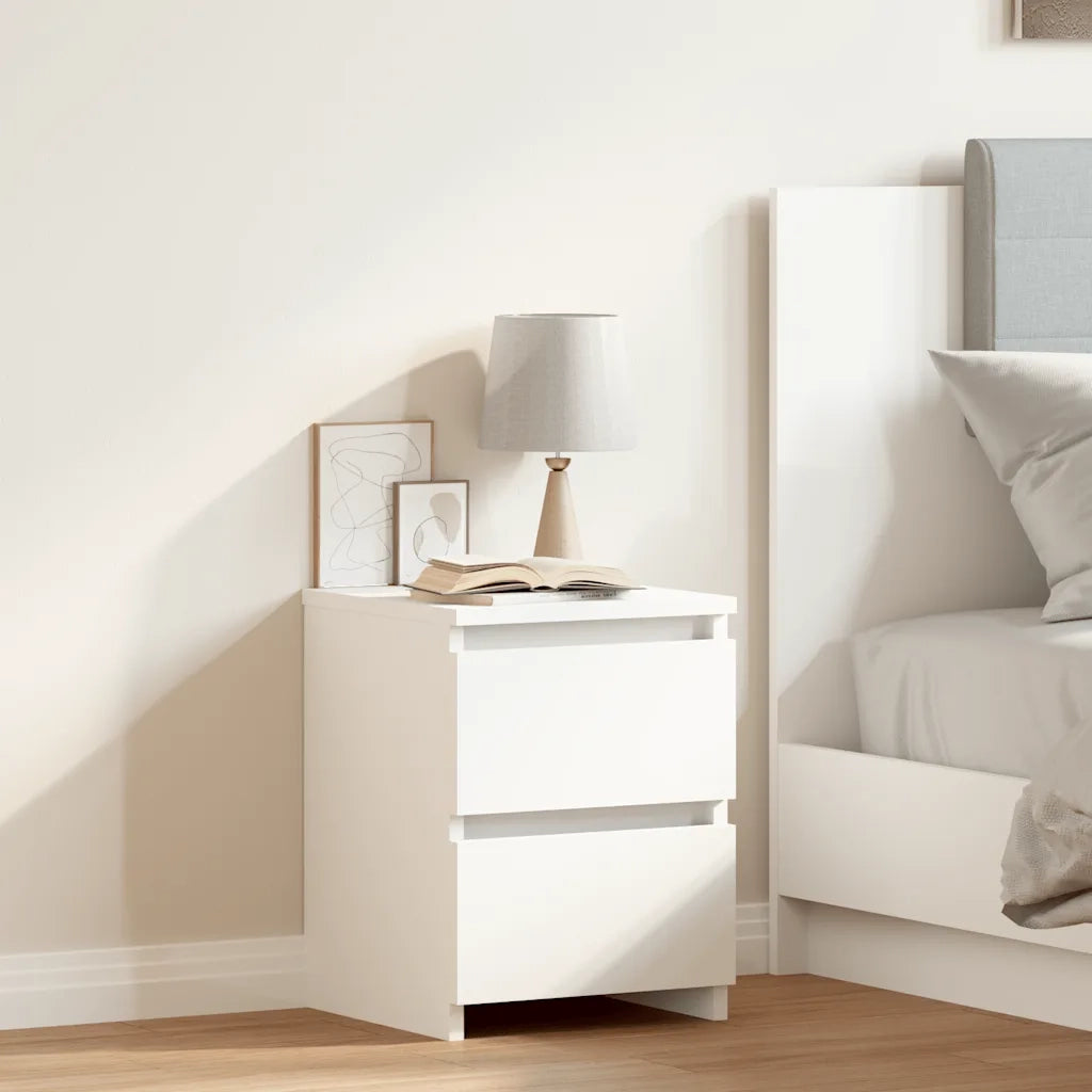 Comodino Bianco 30x30x40 cm Legno Ingegnerizzato 800513
