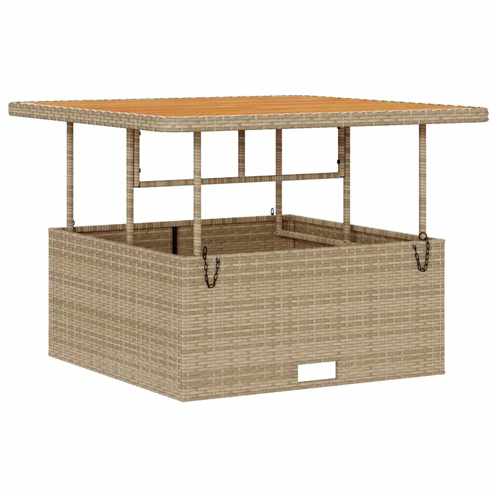 Set da Pranzo per Giardino Beige polyrattan 42007908