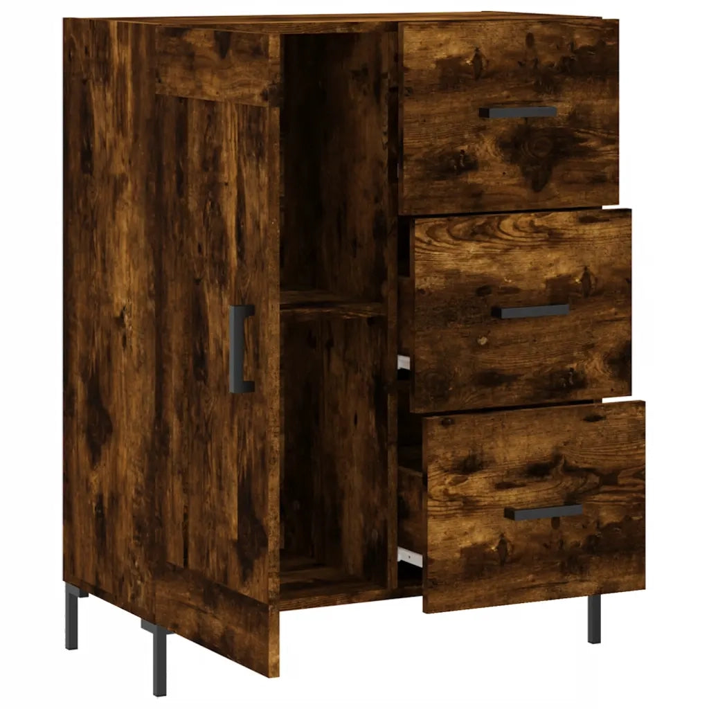 Credenza-Buffet-Armadio da cucina Rovere Fumo 69,5x34x90 cm in Legno Multistrato 369339