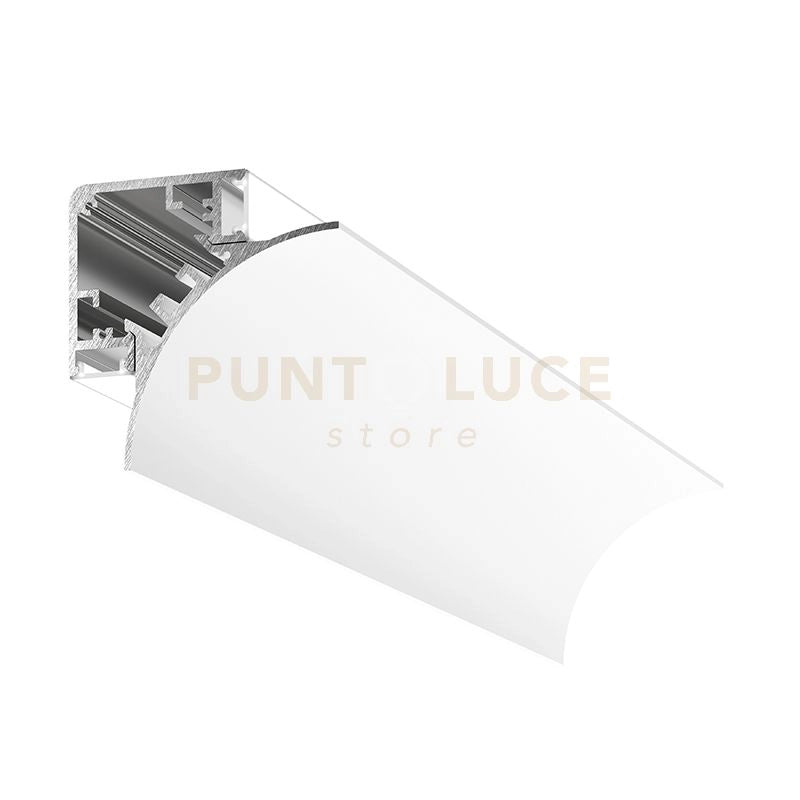 LUBIANA C - PROFILO E DIFFUSORE PER PARETE/SOFFITTO MT 2 BIANCO OPACO