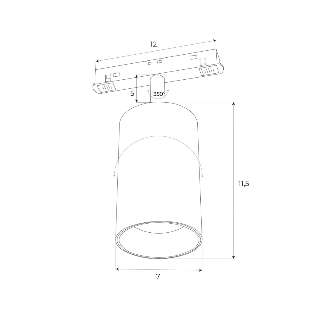 Faretto magnetico Zigbee LED 18W 1411lm 2700-5000K Maxlight