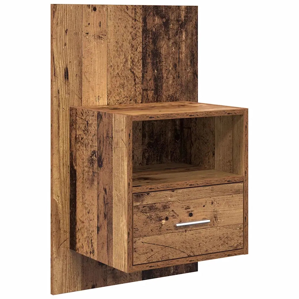 Testata con Comodino 3 pcs Legno vecchio Legno multistrato 3415827
