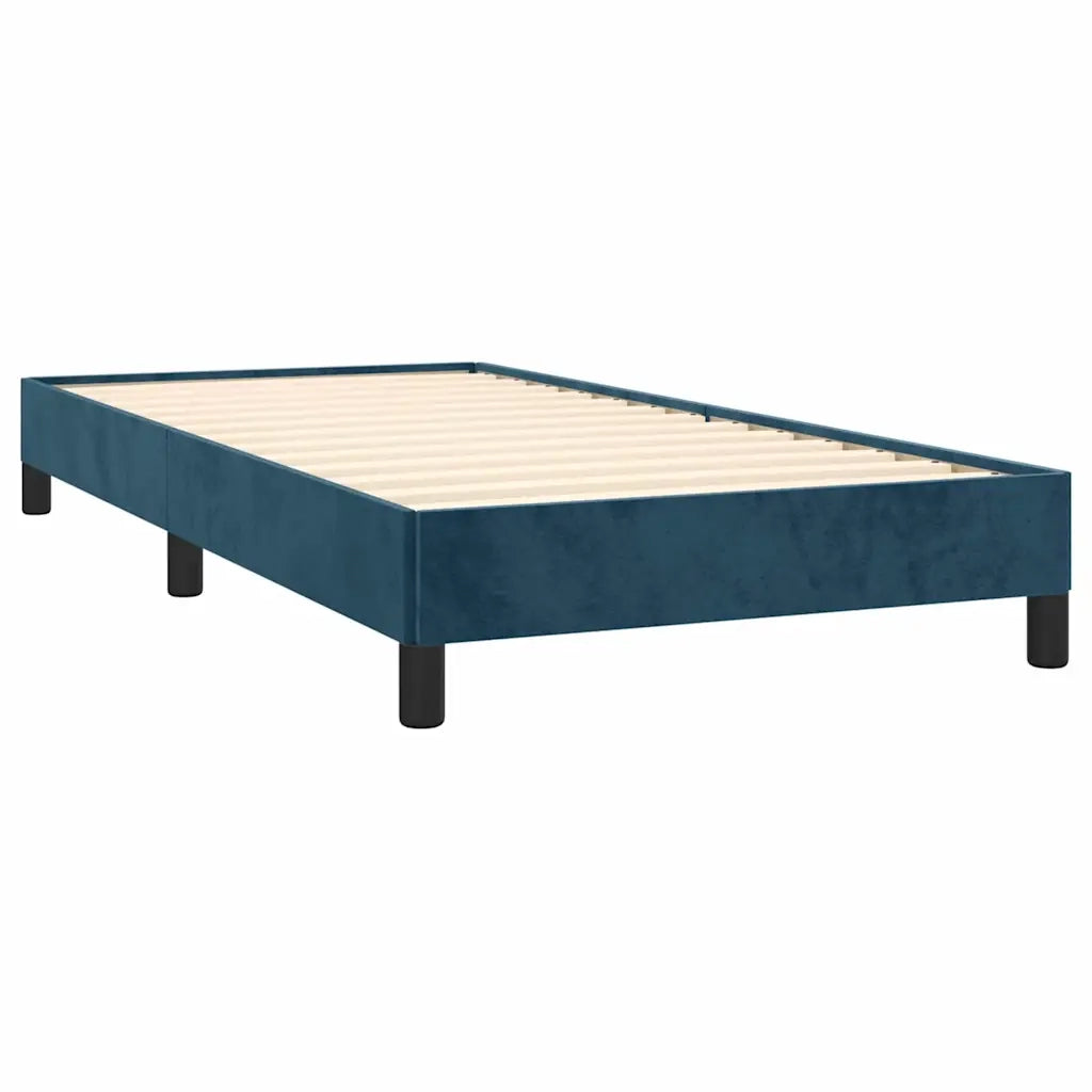 Letto singolo | Letto per adulti | Giroletto senza Materasso Blu Scuro 90x190 cm in Velluto