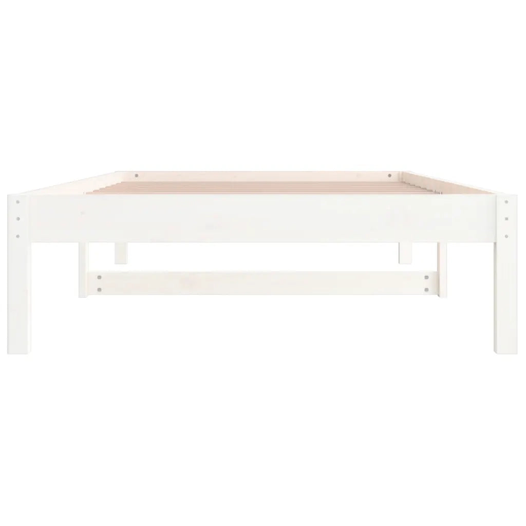 Dormeuse senza Materasso Bianca 90x200 cm Legno Massello Pino 820413