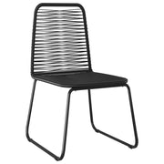 Sedie da Giardino 4 pz in Polyrattan Nero 313112