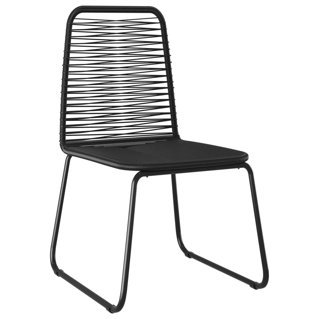 Sedie da Giardino 4 pz in Polyrattan Nero 313112
