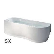 Vasca acrilico angolare 170x70 sx bianco senza pannelli