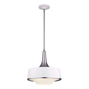 Feiss Holloway lampada a sospensione acciaio/bianco 4xE27