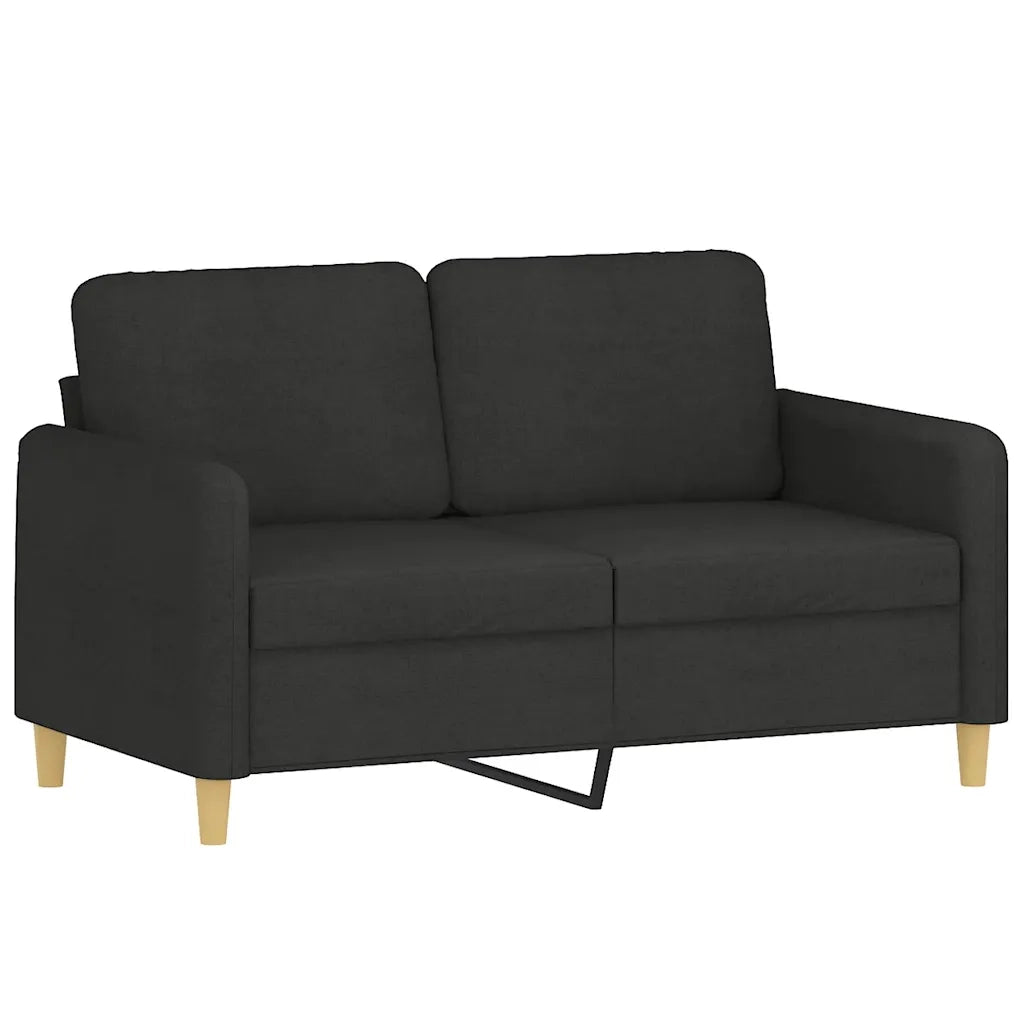 Divano a 2 Posti-Sofa 2 Posti Nero 120 cm in Tessuto 828586