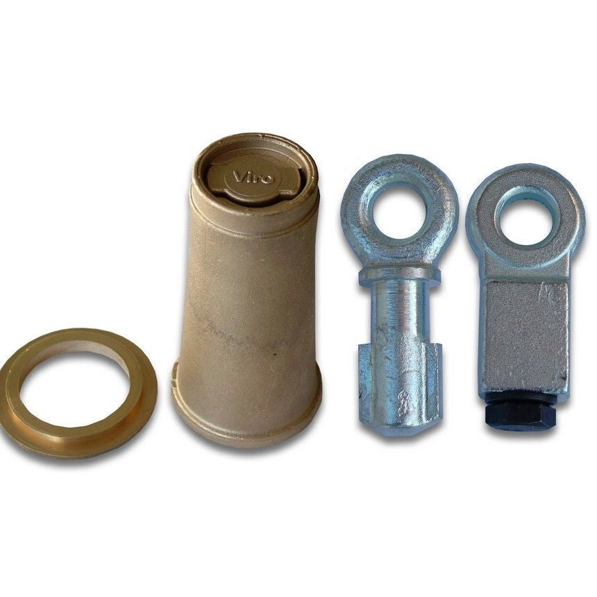Viro 694 Gruppo Fissaggio Serranda Anelli Campana Acciaio Diametro 15 mm Lunghezza 30 mm per Lucchetti