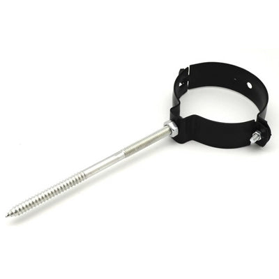 COLLARE PER FISSAGGIO DI TUBI FUMO VERNICIATO NERO- Diam. 130- DH- pezzi 1