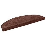 Tappetini per scale autoadesivi Semicircolare 15 pcs Marrone 42038654
