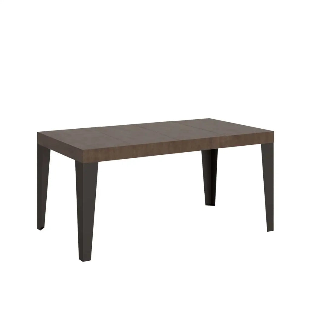 Tavolo allungabile 130/234x90 cm Flame Premium colore noce gambe antracite