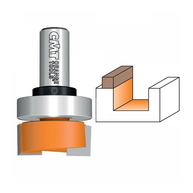 CMT Orange Tools 701.190.11B Fresa Diritta per Mortasare HW Z2 Gambo 6mm Diametro 19x19x54mm Carburo di Tungsteno