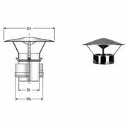 Inox doppia parete aisi 316 capp ello cinese d.150 200 b08x9zgrj2