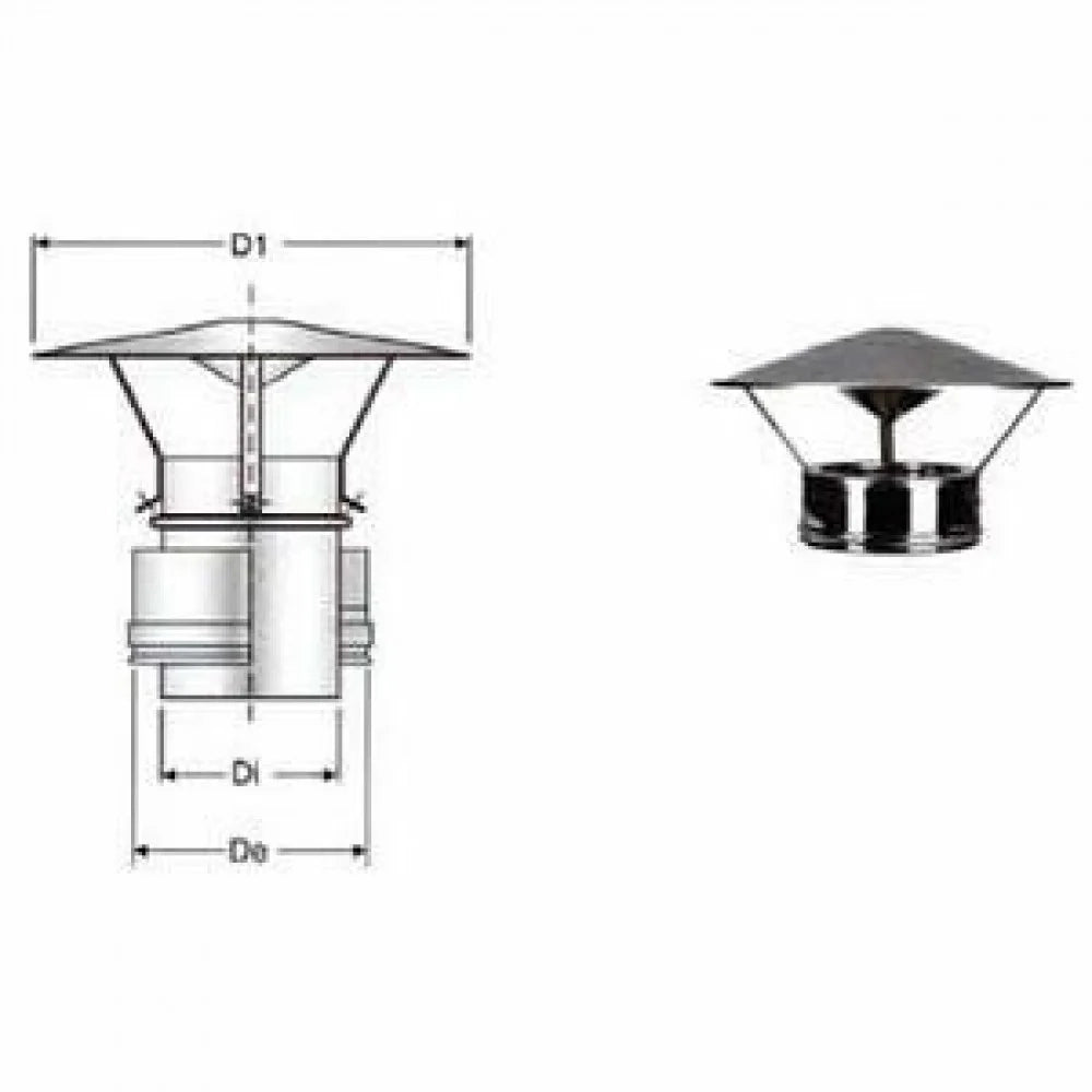 Inox doppia parete aisi 316 capp ello cinese d.150 200 b08x9zgrj2