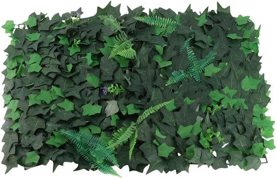 Pannelli di Buxus Artificiale - Resistente all'UV - in Plastica - Decorazione - 40x60 cm - Duraturo e Facile da Pulire - Recinzione Verde