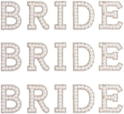 Punti per applicare su tessuti - 15 pezzi - Lettere/applicatore - Strass/imitazioni di perle - Per abbigliamento/berretti/calzature - 4,5 cm di diametro