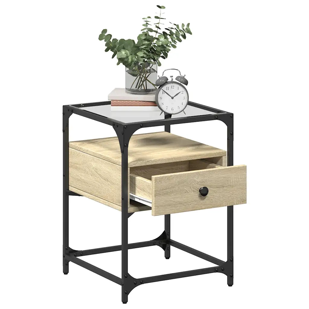 Set di 2 Comodini | Armadio da Notte | Mobiletto da notte Rovere Sonoma 40x40x55 cm in Legno Multistrato