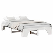 Letto matrimoniale | Letto per adulti | Struttura del letto Bianco 135 x 190 cm Pino massello