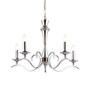 Lampadario Kora Endon cromato 5 luci E14 dimmerabile
