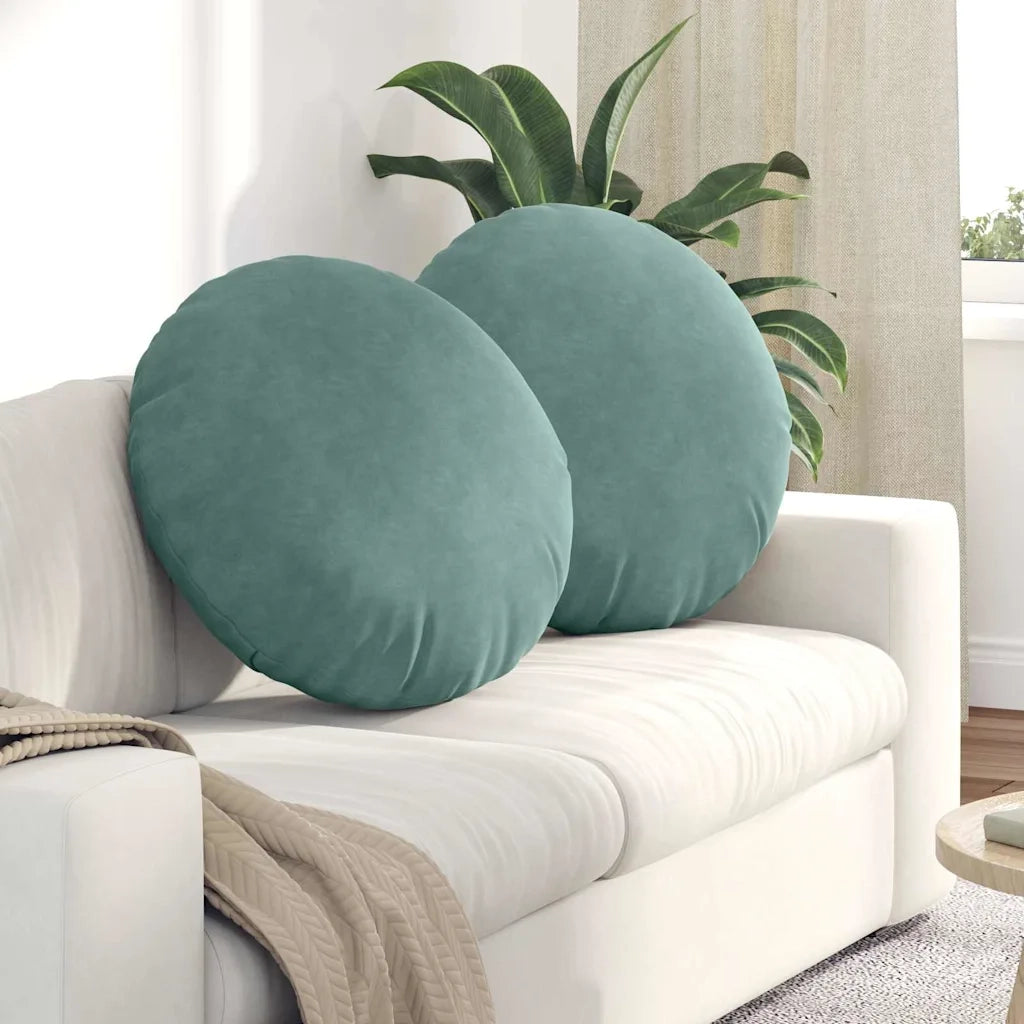 Cuscini per Seduta 2 pz | Cuscini per sedie Verde Mare ? 40 x 13 cm Velluto