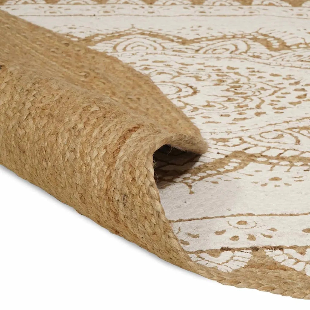 Tappeti per area Naturale con stampa bianca 152 x 245 cm Juta 42010827