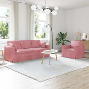 Divano 2 pcs Rosa 198 x 78 x 80 cm Velluto