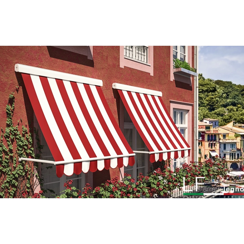 Tenda da Sole a Caduta Forzata Tempotest Parà, Bracci Sporgenza 140 cm, Largh. 3 Metri, Col. Blu 10 - Ideale per Finestre e Vetrine