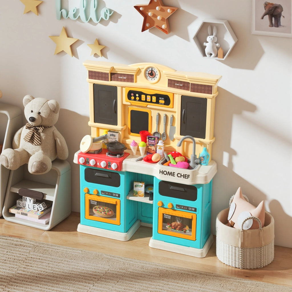 Cucina Giocattolo per Bambini ¨C Minimal ¨C Verde, Plastica, 85 Pezzi