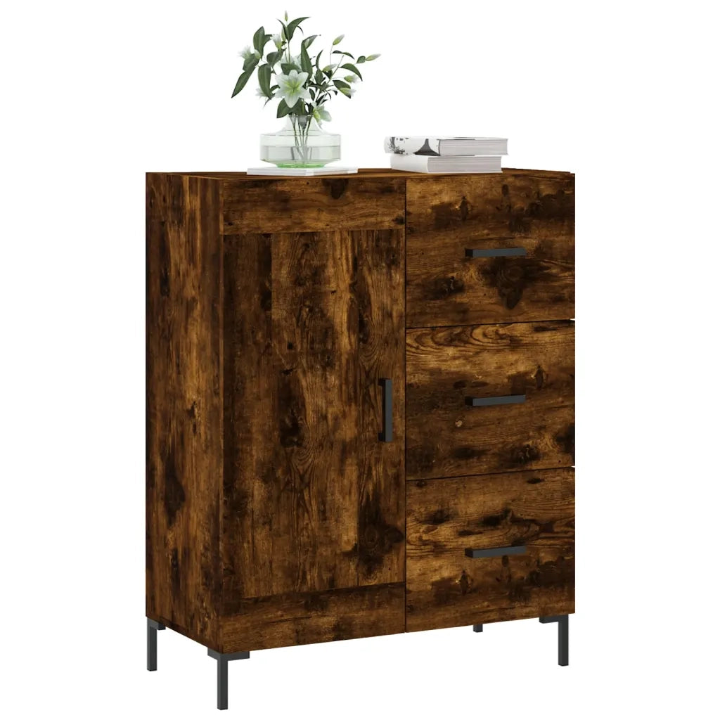 Credenza-Buffet-Armadio da cucina Rovere Fumo 69,5x34x90 cm in Legno Multistrato 369339