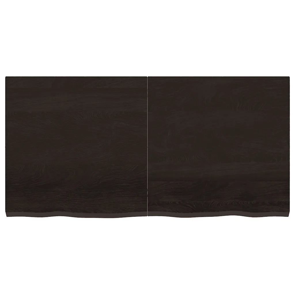 Ripiano Marrone Scuro 120x60x(2-4) cm Massello Rovere Trattato 363818