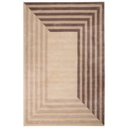 Tappeto beige in viscosa e lana Forma rettangolare Motivo geometrico 200 x 300 cm Stile moderno Soggiorno