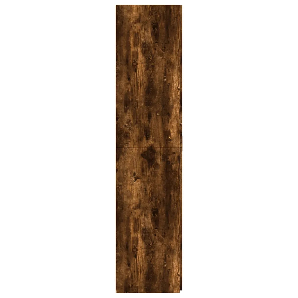 Credenza-Buffet-Armadio da cucina Rovere Fumo 70x42,5x185 cm in Legno Multistrato 344042