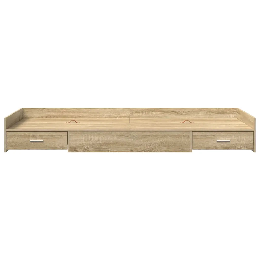 Struttura del letto con testiera-Giroletto con Testiera Rovere Sonoma 100 x 200 cm 690641