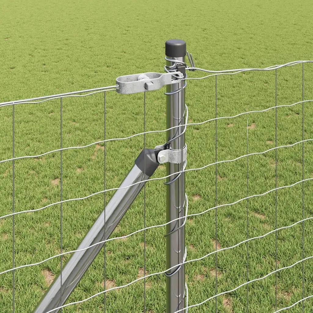 Recinzione da Giardino | Recinzione con Posto Argento 1,2 x 10 m Acciaio