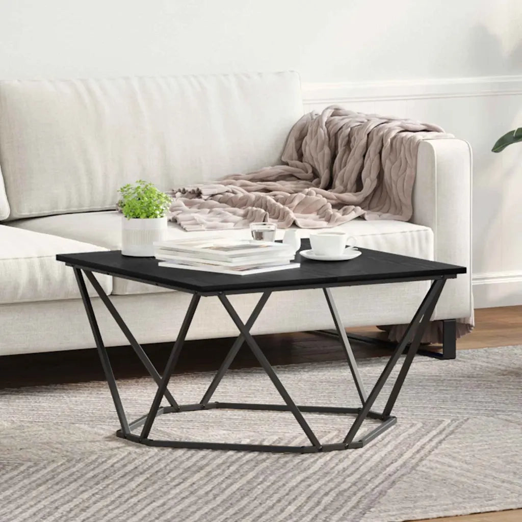 Tavolino da salotto | Tavolino da caff¨¨ | Tavolino da Soggiorno Rovere Nero 80 x 80 x 45 cm