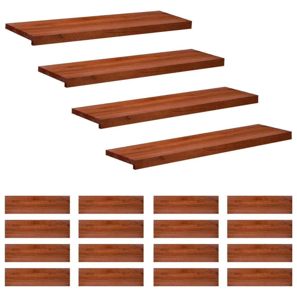 Tappeti per scale 20 pz 90 x 25 x 2 cm Marrone 3446510