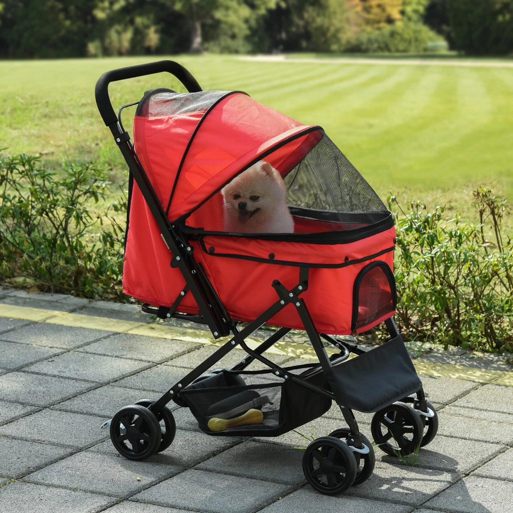 Trasportino per Cani Pieghevole ¨C Minimal ¨C 76.5x52x95cm Rosso