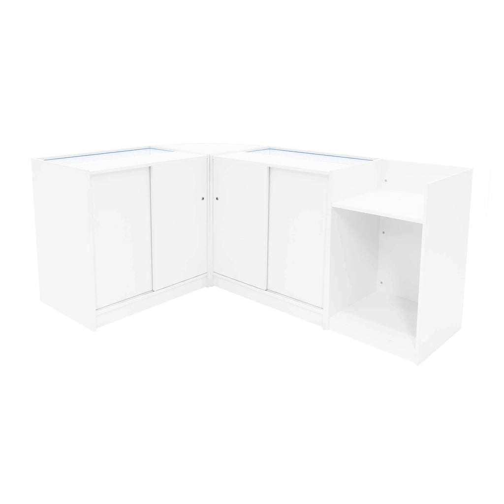 Set Banconi Bianco Eclipse LED 2 x C900 LM60 TB60 con Serrature e Vetrina