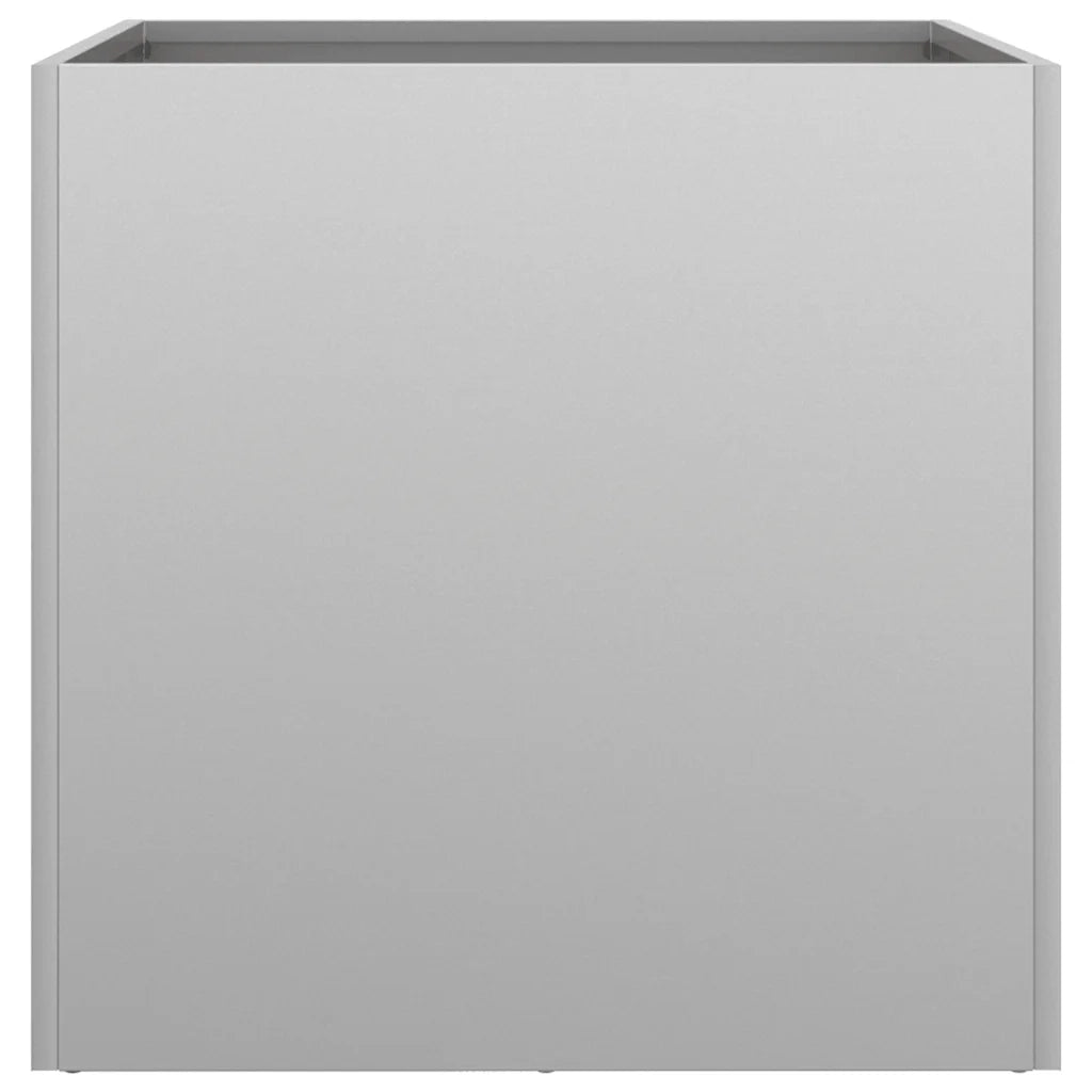 Fioriera-Vaso-Contenitore per Piante Argento 49x47x46 cm in Acciaio Zincato