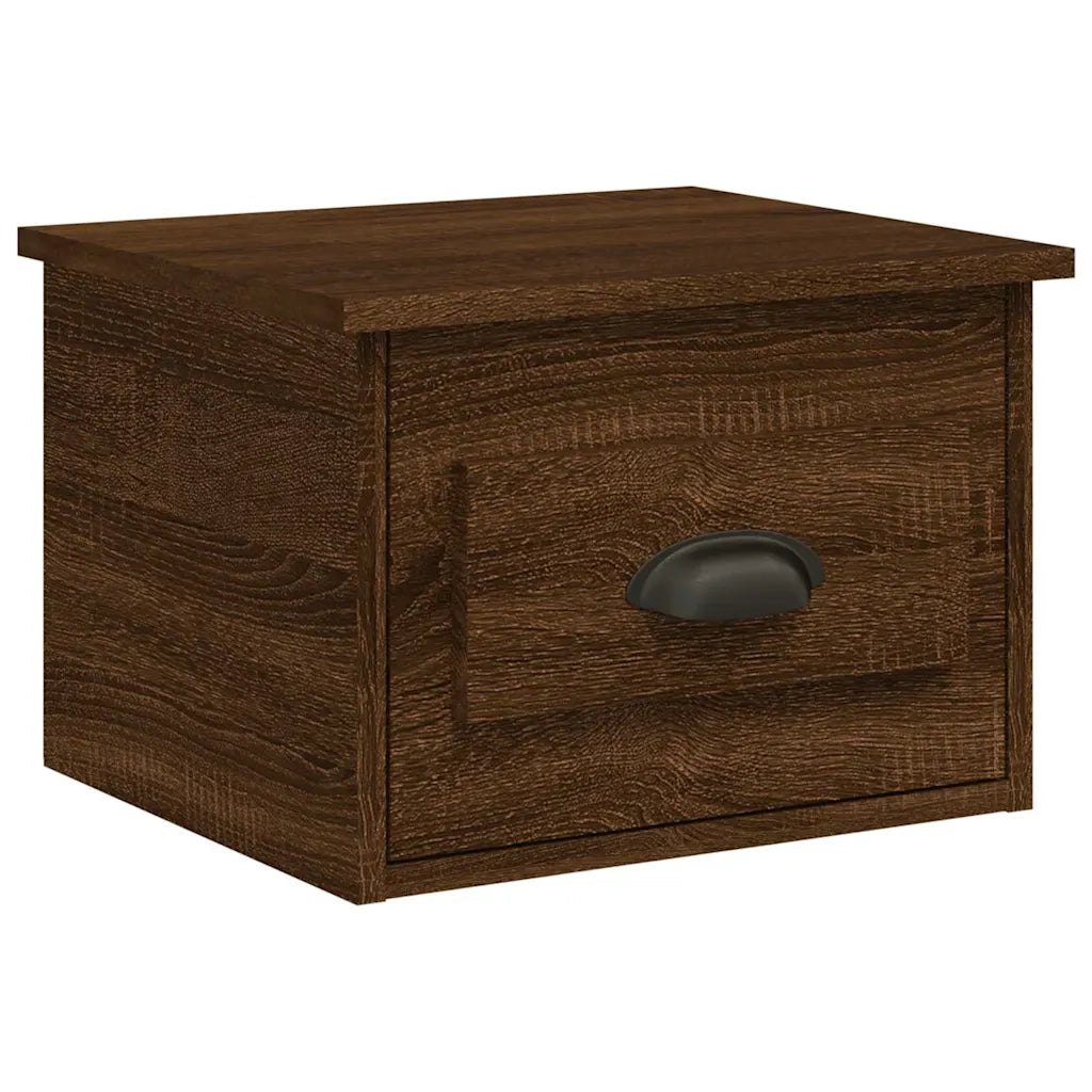Comodini a Parete 2 pz Rovere Marrone 41,5x36x28 cm 816391
