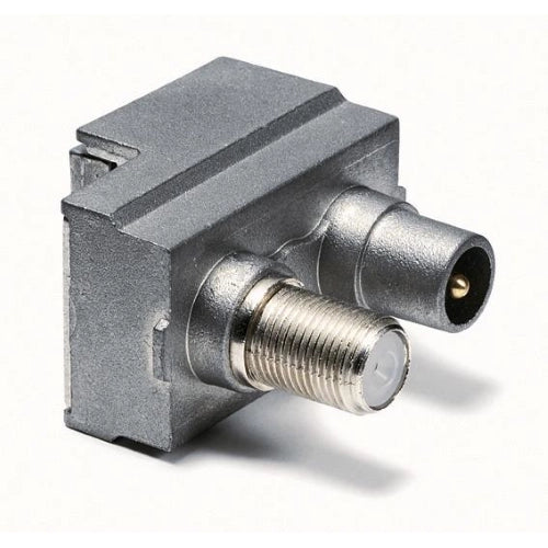 PDM05 PRESA FRUTTO DERIVATA CON ATTENUAZIONE 5DB; 2 USCITE DEMISCELATE CON CONNETTORE IEC MASCHIO PER LA BANDA TV (47-862MHZ) E CONNETTORE F FEMMINA PER LA BANDA SATELLITE (950-2400MHZ)