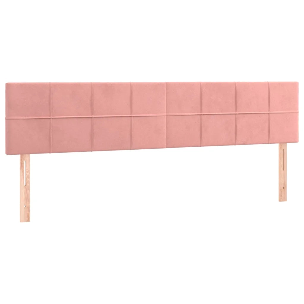 Giroletto a Molle con Materasso Rosa 160x200 cm in Velluto 3130972