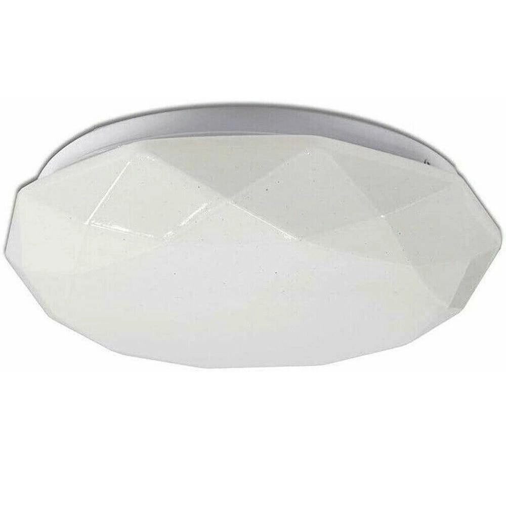 Trade Shop - Plafoniera Led 18w Con Scocca Lavorata Punti Trasparenti Luce 4000k 3000k C-02 - -bianco Naturale      -