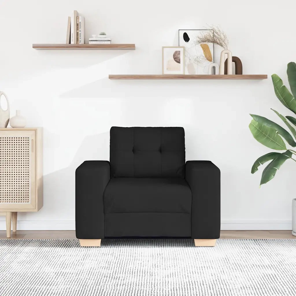 Divano Sedia Nero 100x78x80 cm in Tessuto 4105060